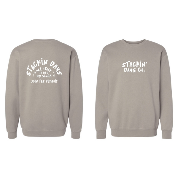 Stackin' Days Crewneck Asphalt