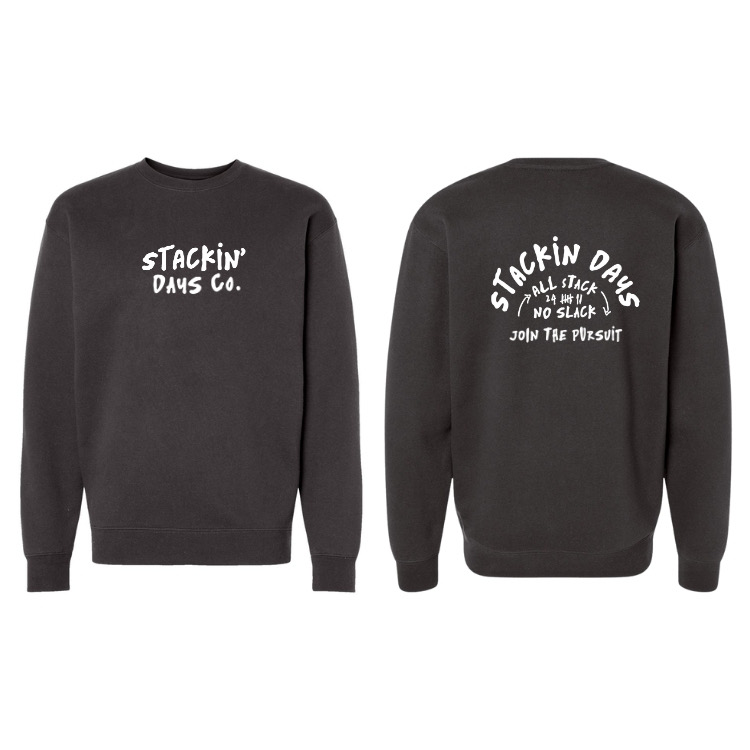 Stackin' Days Crewneck Black