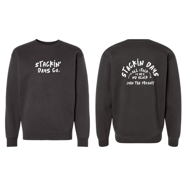 Stackin' Days Crewneck Black
