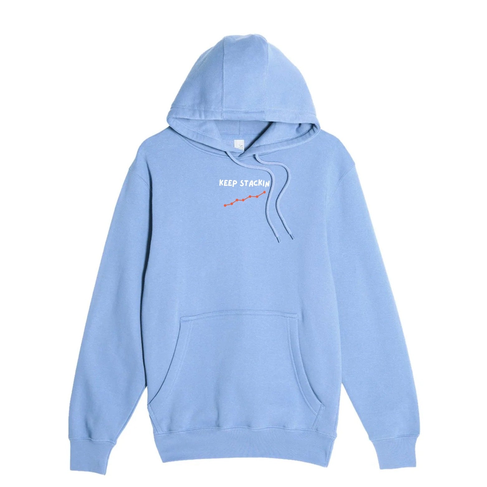 Keep Stackin’ Hoodie Blue